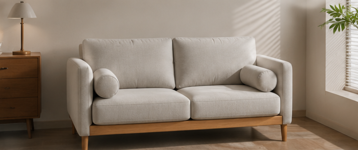 Nordic Style Compact Two Seater Sofa